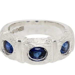BLEUE BURNHAM Silver Window Box Ring